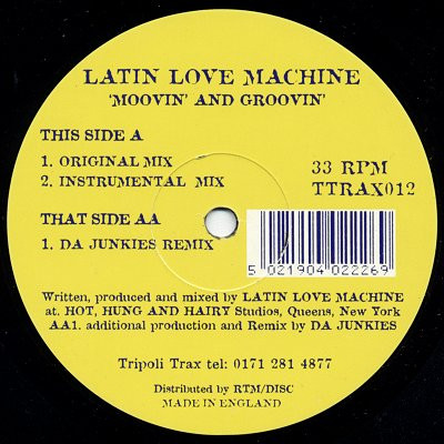 Latin Love Machine - Moovin' And Groovin' | Tripoli Trax (TTRAX012)