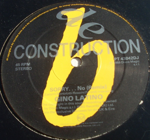 Gino Latino - No Sorry | Deconstruction (PT 43042DJ) - 2