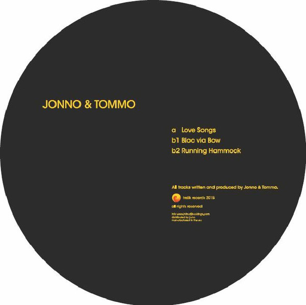 Jonno & Tommo - Love Songs | Trelik (TR028) - main