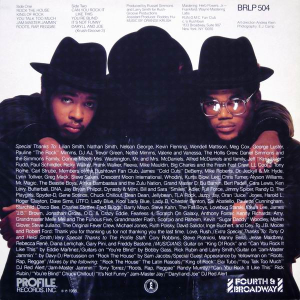 Run-DMC - King Of Rock | 4th & Broadway (BRLP 504) - 2