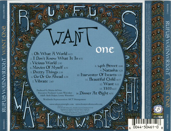 Rufus Wainwright - Want One | DreamWorks Records (B000089612) - 2