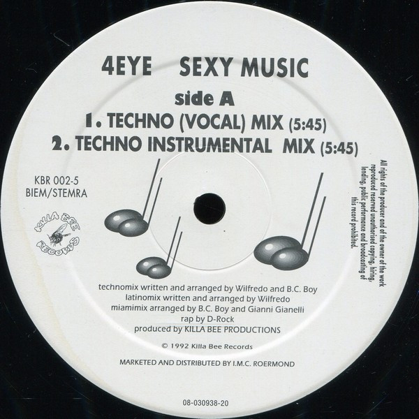 4 Eye - Sexy Music | Killa Bee Records (KBR 002-5) 4 Eye - Sexy Music | Killa Bee Records (KBR 002-5)