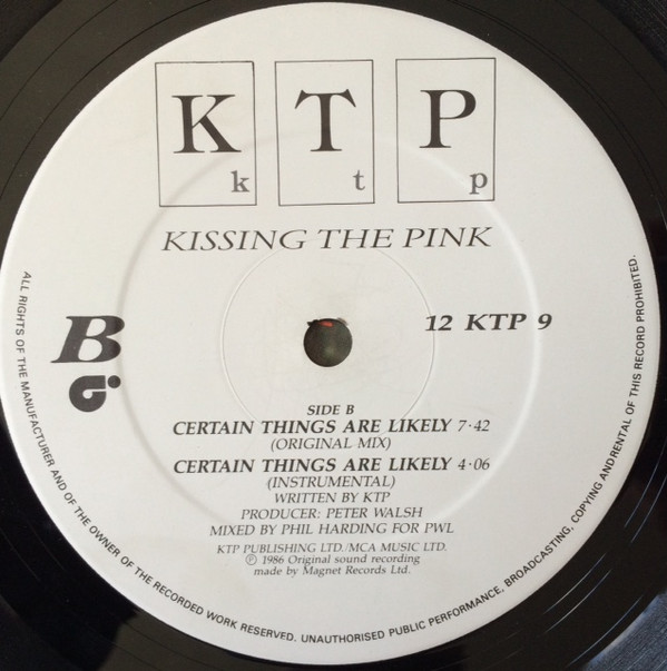 Kissing The Pink - Certain Things Are Likely | Magnet (12KTP 9) - 4