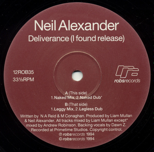 Neil Alexander - Deliverance (I Found Release) | Robs Records (12ROB35)