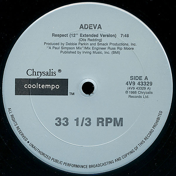 Adeva - Respect | Chrysalis (4V9 43329)