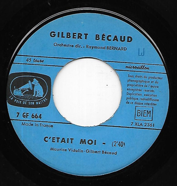Gilbert Bécaud - Tete De Bois | La Voix De Son Maître (7 GF 664) - 2 Gilbert Bécaud - Tete De Bois | La Voix De Son Maître (7 GF 664) - 2