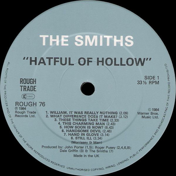 The Smiths - Hatful Of Hollow | Rough Trade (ROUGH 76) - 4