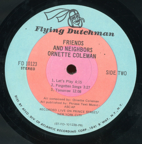 Ornette Coleman - Friends And Neighbors - Ornette Live At Prince Street | Flying Dutchman (FDS-123) - 4