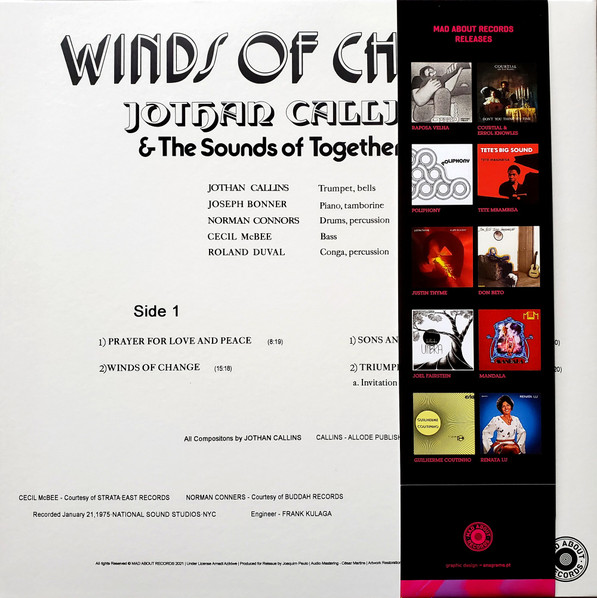 Jothan Callins & The Sounds Of Togetherness - Winds Of Change | Mad About Records (MAR 049) - 2