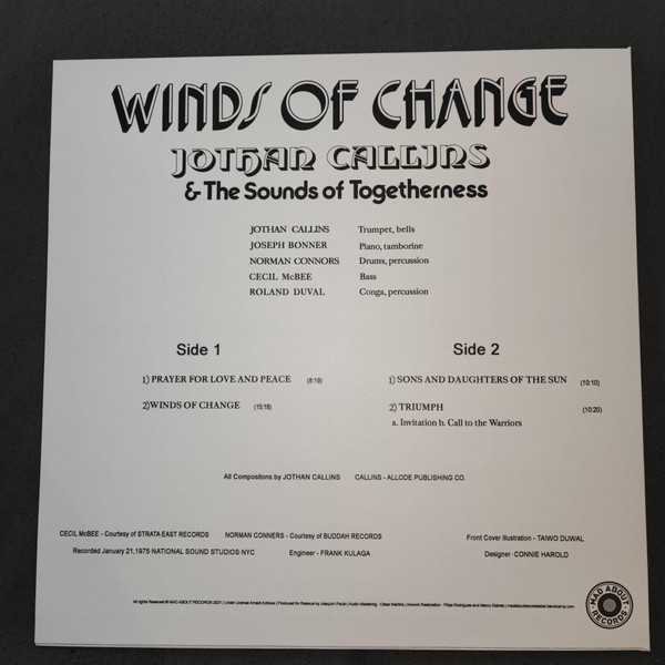 Jothan Callins & The Sounds Of Togetherness - Winds Of Change | Mad About Records (MAR 049) - 3