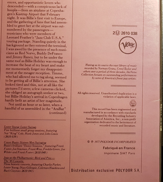 Billie Holiday - Stormy Blues | Verve Records (2610 038) - 2 Billie Holiday - Stormy Blues | Verve Records (2610 038) - 2