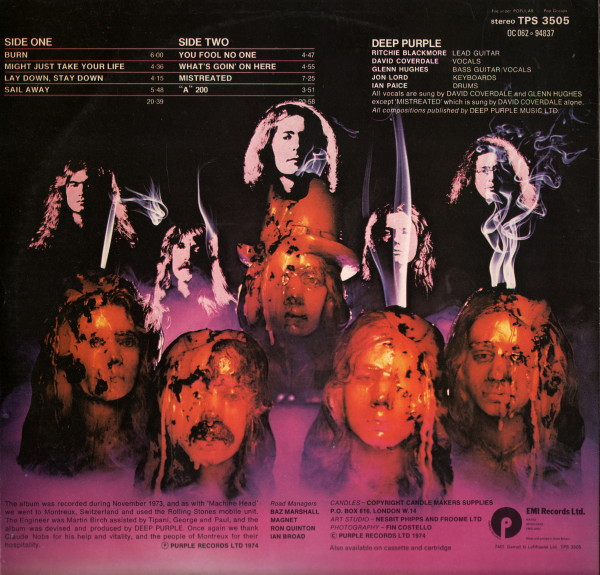 Deep Purple - Burn | Purple Records (TPS 3505) - 2 Deep Purple - Burn | Purple Records (TPS 3505) - 2