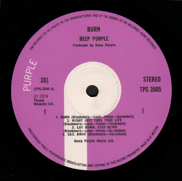 Deep Purple - Burn | Purple Records (TPS 3505) - 3 Deep Purple - Burn | Purple Records (TPS 3505) - 3