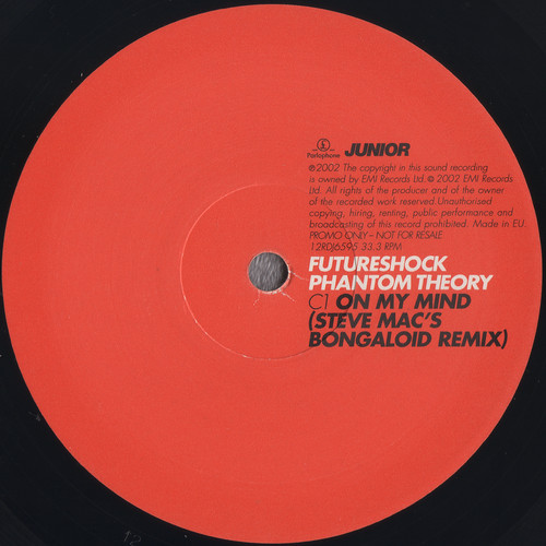 Futureshock - On My Mind | Parlophone (12RDJ6595) - 4