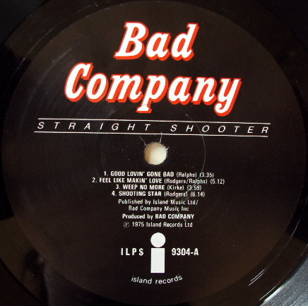 Bad Company - Straight Shooter | Island Records (ILPS 9304) - 3