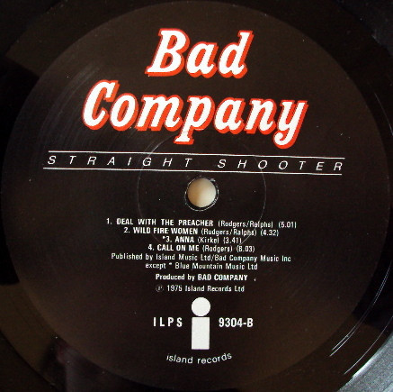 Bad Company - Straight Shooter | Island Records (ILPS 9304) - 4