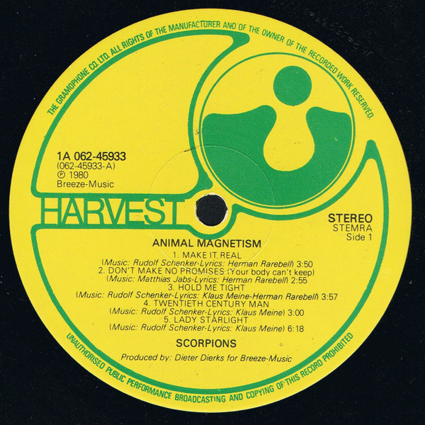 Scorpions - Animal Magnetism | Harvest (1A 062-45933) - 3