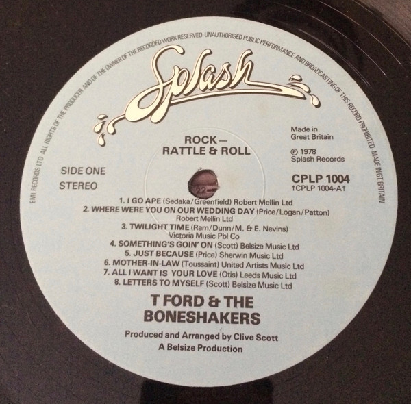 T-Ford And The Boneshakers - Rock Rattle And Roll | Splash Records (CPLP 1004) - 3