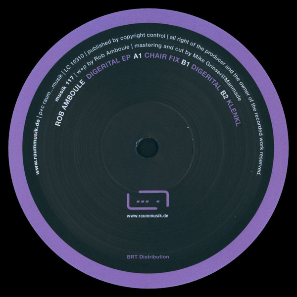 Rob Amboule - Digerital EP | raum...musik (musik 117) - 2 Rob Amboule - Digerital EP | raum...musik (musik 117) - 2