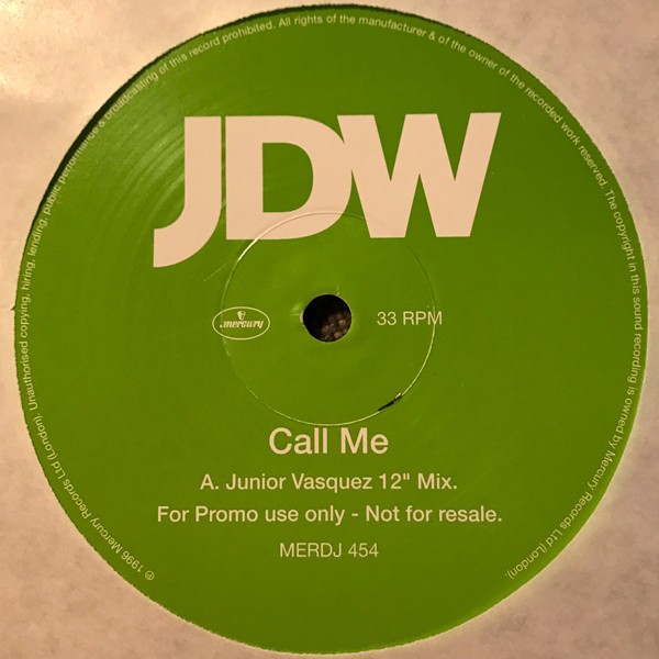 JDW - Call Me | Mercury (MRDJ 454) - 3