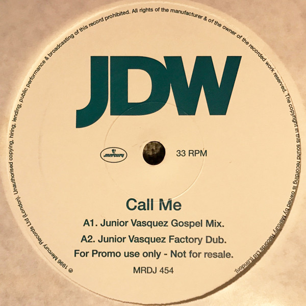 JDW - Call Me | Mercury (MRDJ 454) - 2