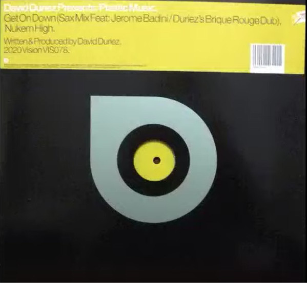 David Duriez Presents Plastic Music - Get On Down | 20:20 Vision (VIS078) - main