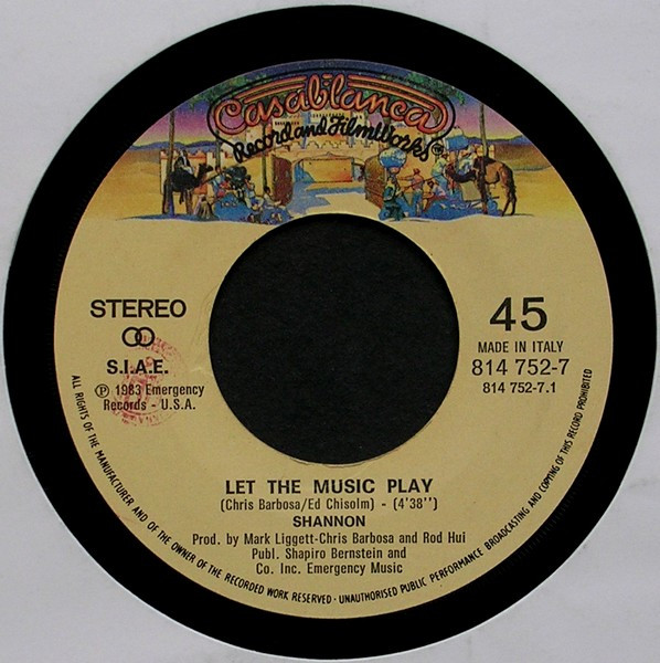 Shannon - Let The Music Play | Casablanca (814 752-7) - 3