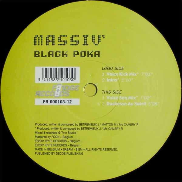 Massiv' - Black Poka | Fridge Records (FR 000103-12) - 3