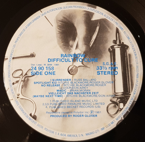 Rainbow - Difficult To Cure | Polydor (24 90 158) - 3