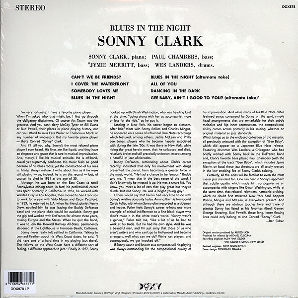Sonny Clark - Blues In The Night | Doxy (dox878) - 2