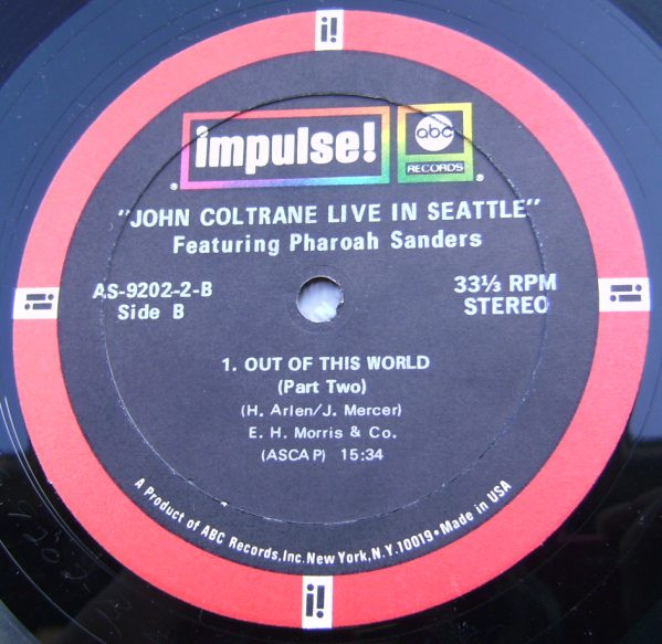 John Coltrane Featuring Pharoah Sanders - Live In Seattle | Impulse! (AS-9202-2) - 3