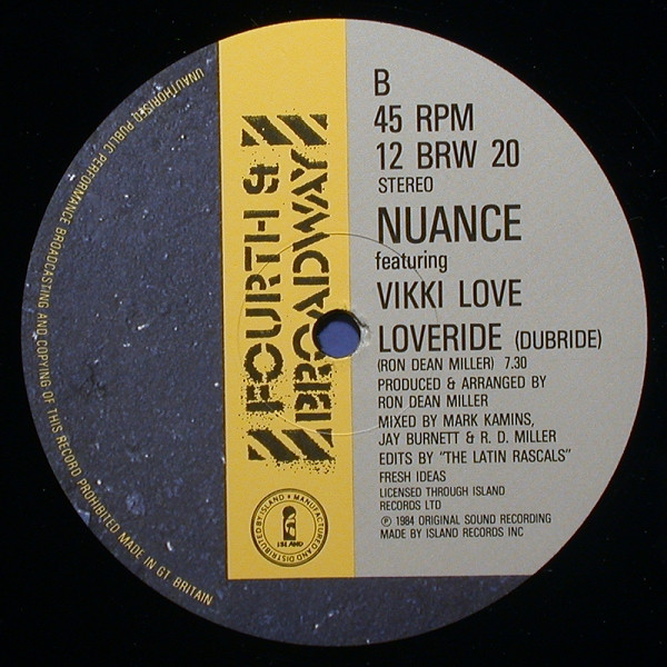 Nuance Featuring Vikki Love - Loveride | 4th & Broadway (12 BRW 20) - 2