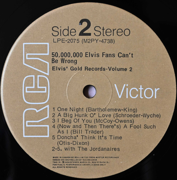 Elvis Presley - 50,000,000 Elvis Fans Can't Be Wrong - Elvis' Gold Records - Volume 2 | RCA Victor (LPE-2075) - 4