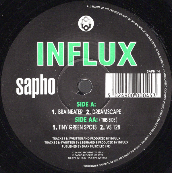 Influx - Braineater | Sapho (SAPH 14) - main