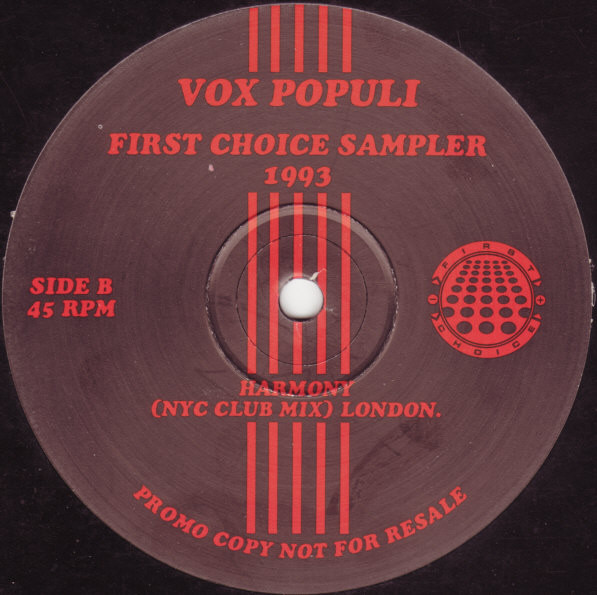 Various - Vox Populi: First Choice Sampler 1993 Volume 1 | First Choice (VP 1) - 5