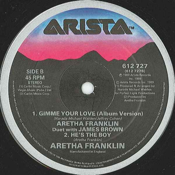 Aretha Franklin & James Brown - Gimme Your Love | Arista (612 727) - 3