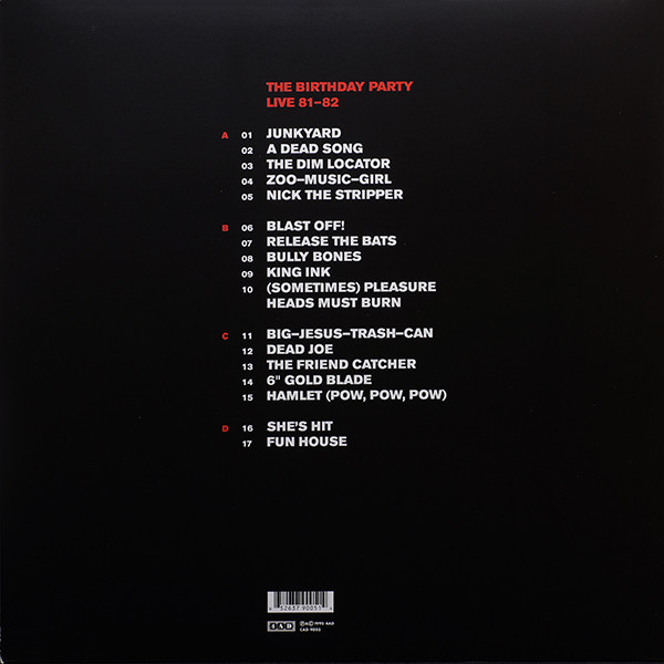 The Birthday Party - Live 81-82 | 4AD (CAD 9005) - 2
