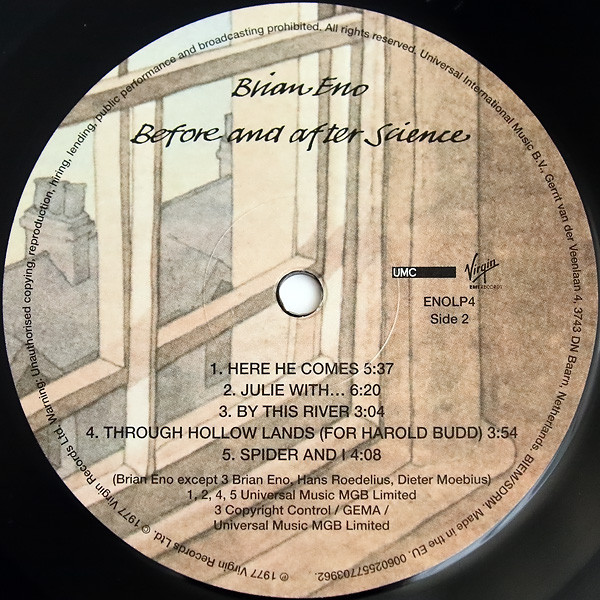 Brian Eno - Before And After Science | Virgin EMI Records (ENOLP4) - 4