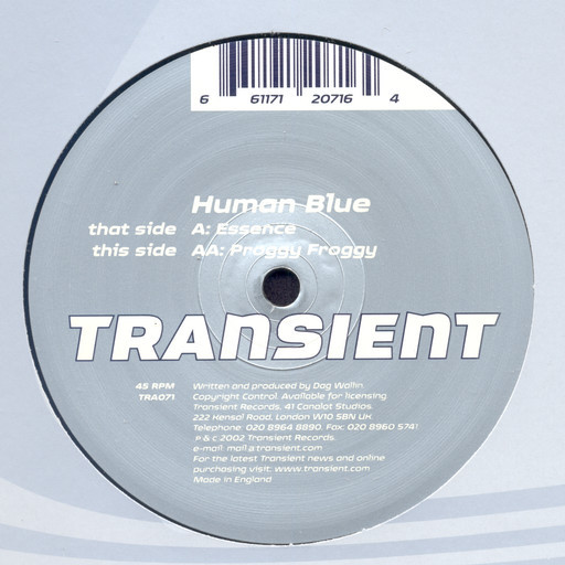 Human Blue - Essence / Proggy Froggy | Transient Records (TRA071)