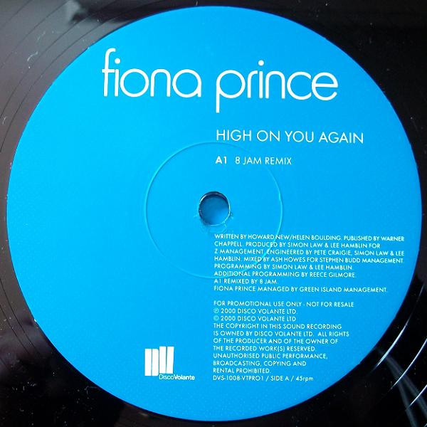 Fiona Prince - High On You Again | Disco Volante (DVS-1008-VTPRO1) - 2
