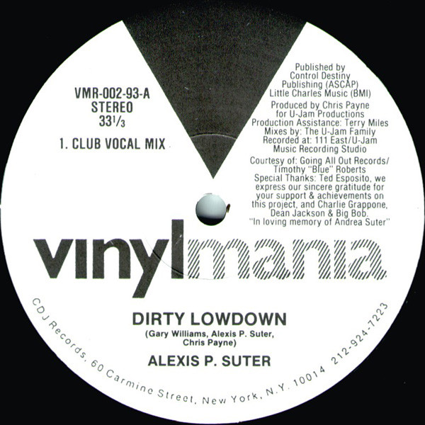 Alexis P. Suter - Dirty Lowdown | Vinylmania (VMR-002-93)