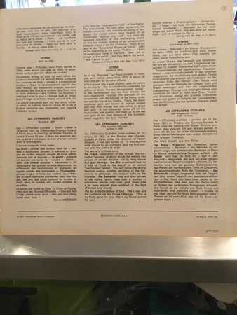 Orchestre Philharmonique De Radio France , Direction Marius Constant - Olivier Messiaen - L'ascension, Les Offrandes Oubliées, Hymne | Erato (STU 70673) - 4 Orchestre Philharmonique De Radio France , Direction Marius Constant - Olivier Messiaen - L'ascension, Les Offrandes Oubliées, Hymne | Erato (STU 70673) - 4