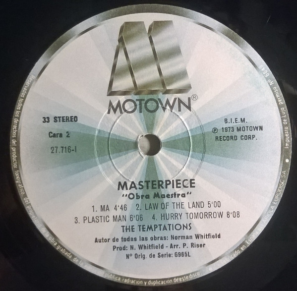The Temptations - Masterpiece = Obra Maestra | Motown (27.716-I) - 4