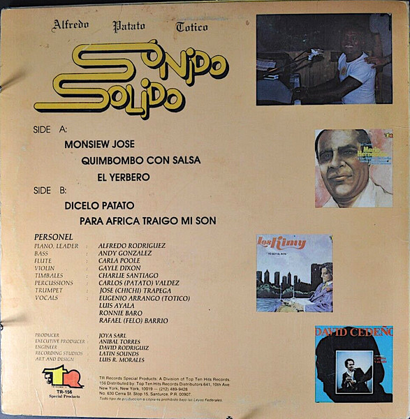 Carlos "Patato" Valdes , Eugenio Arango , Alfredo Rodriguez - Sonido Solido | TR Records Special Products (TR-156) - 2