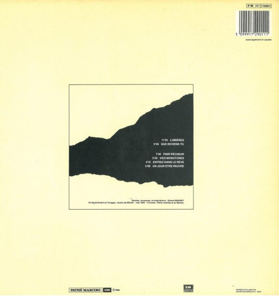Gérard Manset - Lumières | EMI France (1729011) - 2