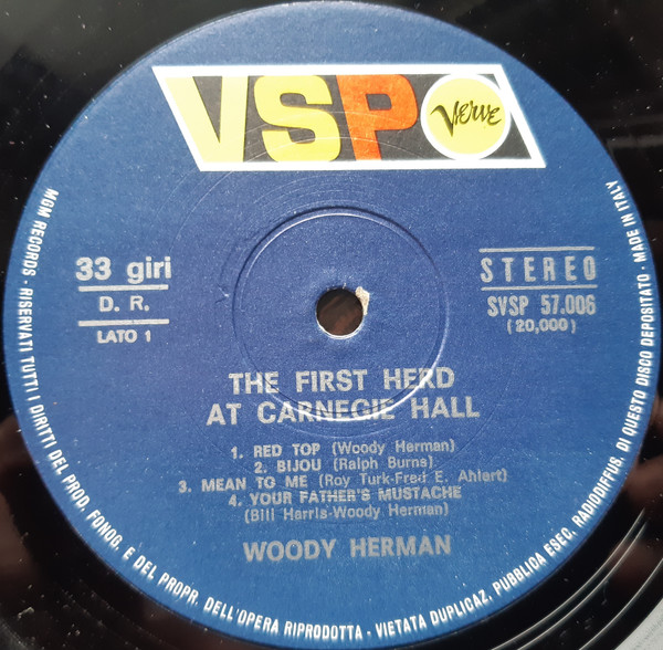 Woody Herman - The First Herd At Carnegie Hall | VSP (SVSP 57 006) - 3