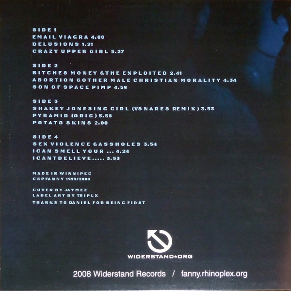 Fanny - icantbelieveyouwereamusician.yougotnosoulbaby | Widerstand Records (Widerstand015) - 2