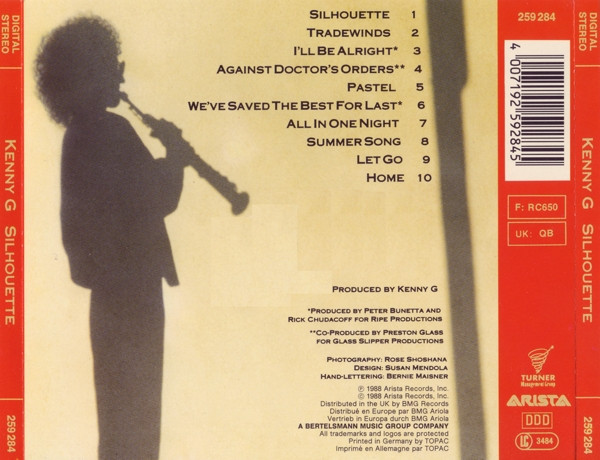 Kenny G - Silhouette | Arista (259 284) - 2