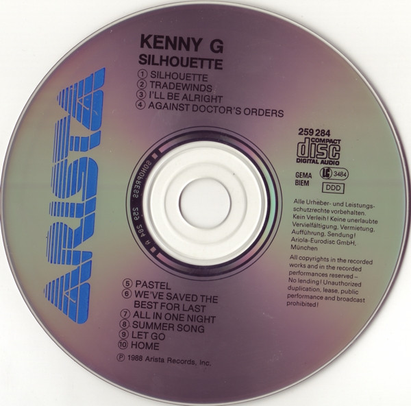 Kenny G - Silhouette | Arista (259 284) - 3