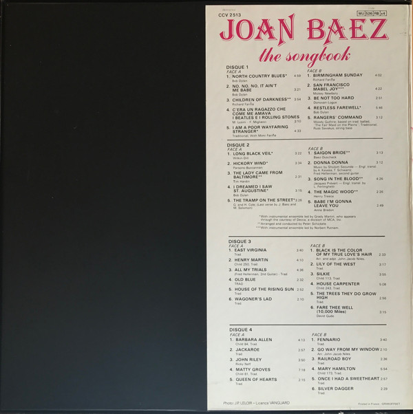 Joan Baez - The Songbook | Musidisc (CCV 2513) - 2